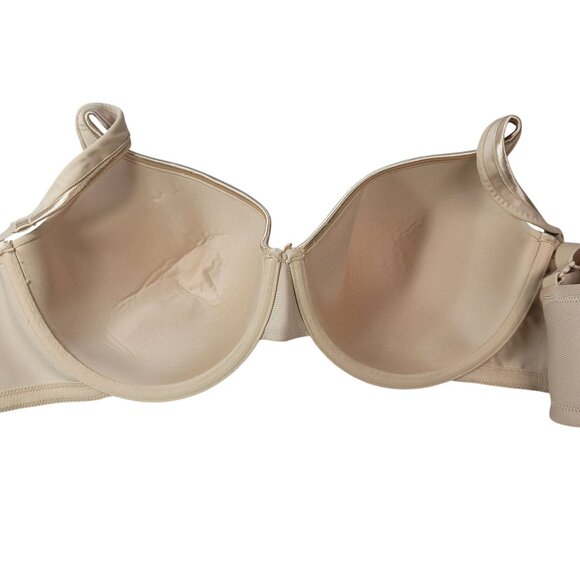 Vanity Fair Body Caress Full Coverage Bra Tan 38DD Underwire Seamless Pad 75335 - Picture 7 of 9